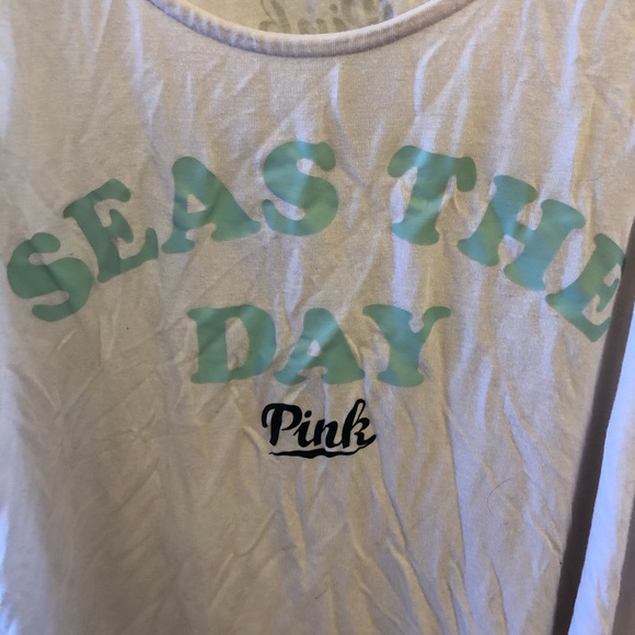 VS PINK Seas the Day Palm Tree Tank Top SZ. S - Picture 2 of 5